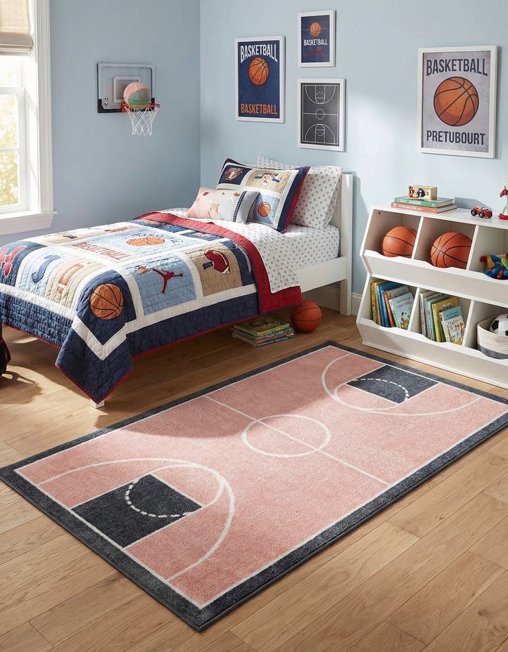 3' 3 x 5' 3 Sports Washable Rug