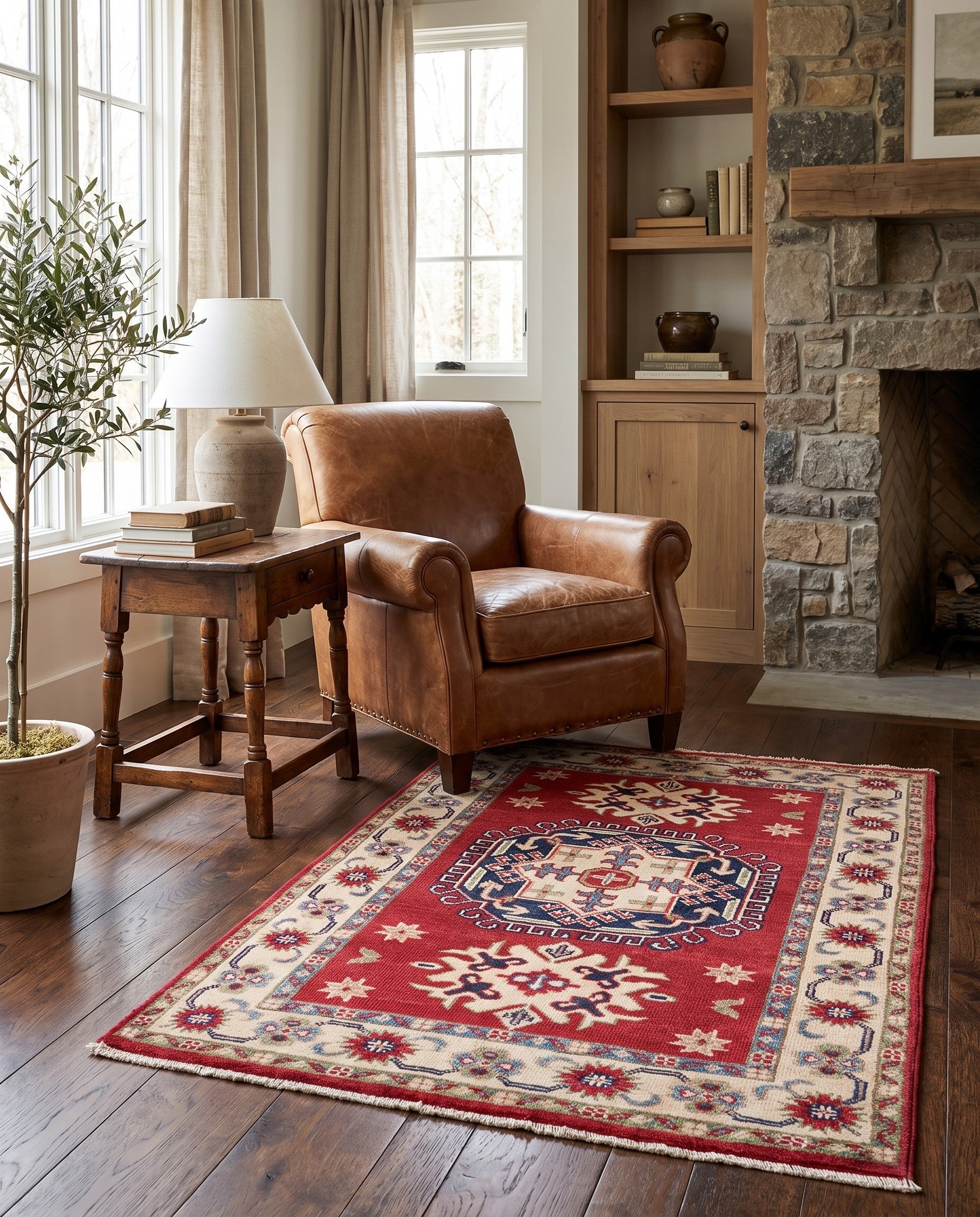 2' 8 x 3' 10 Hand Knotted Kazak Rug