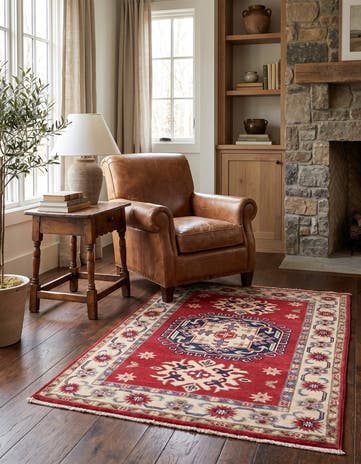 2' 8 x 3' 10 Hand Knotted Kazak Rug