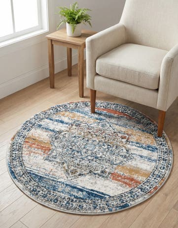 3' 3 x 3' 3 Nyla Round Rug