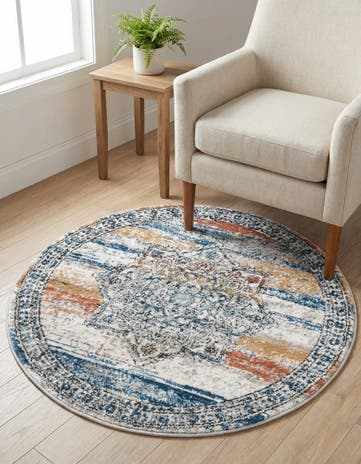 3' 3 x 3' 3 Nyla Round Rug
