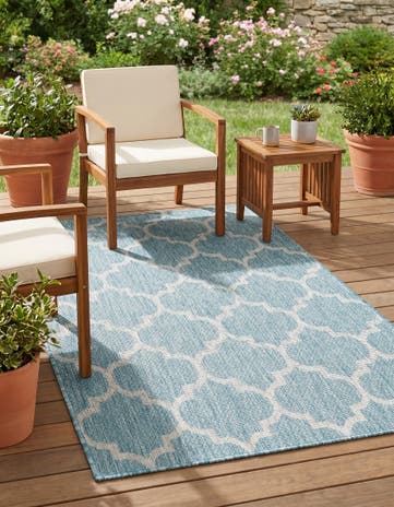 3' x 5' 3 Easy-Clean Lattice Indoor / Outdoor Rug