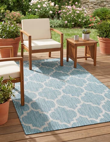 3' x 5' 3 Easy-Clean Lattice Indoor / Outdoor Rug