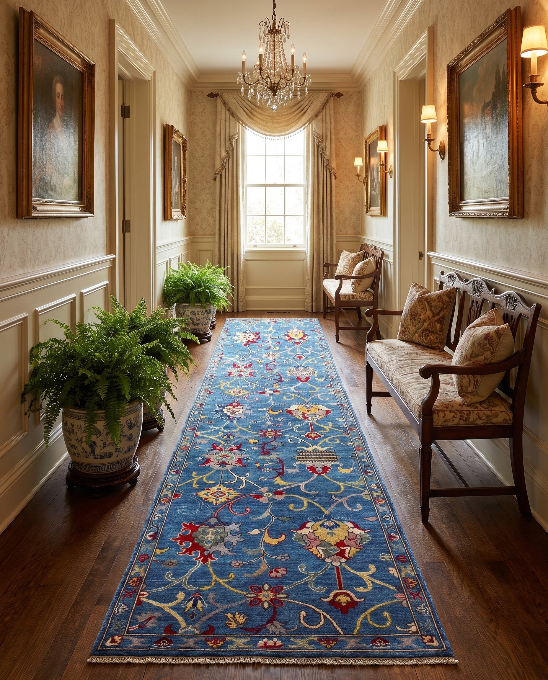 3' 3 x 13' Hand Knotted Kazak Runner Rug