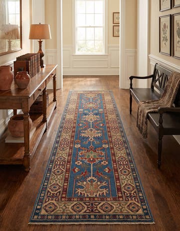 2' 8 x 9' 8 Hand Knotted Kazak Runner Rug
