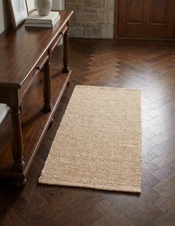 Oat Beige Hand Woven Jill Zarin English Manor Wool Runner Rug