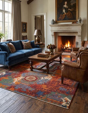 9' 9 x 13' Hand Knotted Mamluk Ziegler Rug
