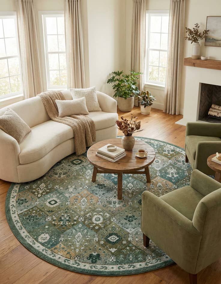 Detail image of 10' x 10' Carrington Round Rug