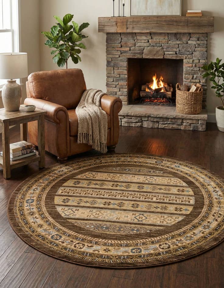 Detail image of 6' x 6' Kashkuli Gabbeh Round Rug