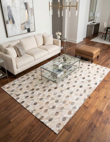 5' 1 x 7' 4 Cowhide Rug