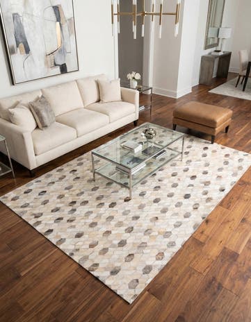 5' 1 x 7' 4 Cowhide Rug