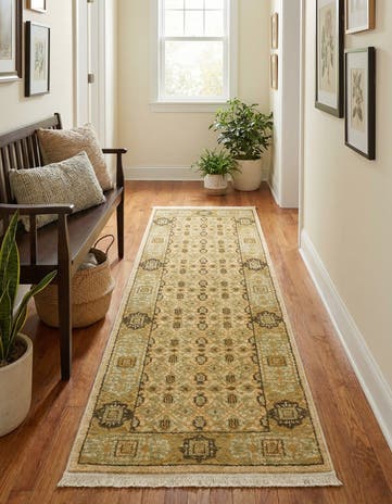Cream Mamluk Runner Rug