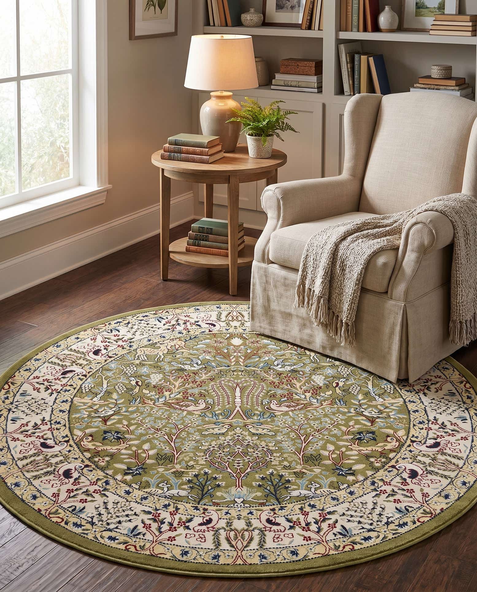 6' 1 x 6' 1 Nain Design Round Rug