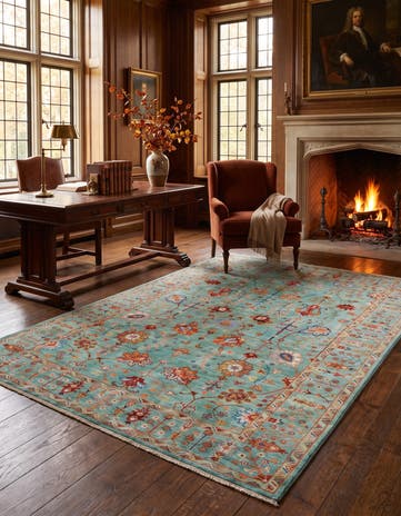 6' 6 x 9' 10 Hand Knotted Ariana Ziegler Rug