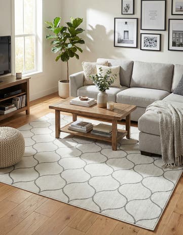 7' 10 x 10' Lattice Frieze Rug