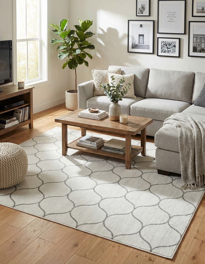 7' 10 x 10' Lattice Frieze Rug