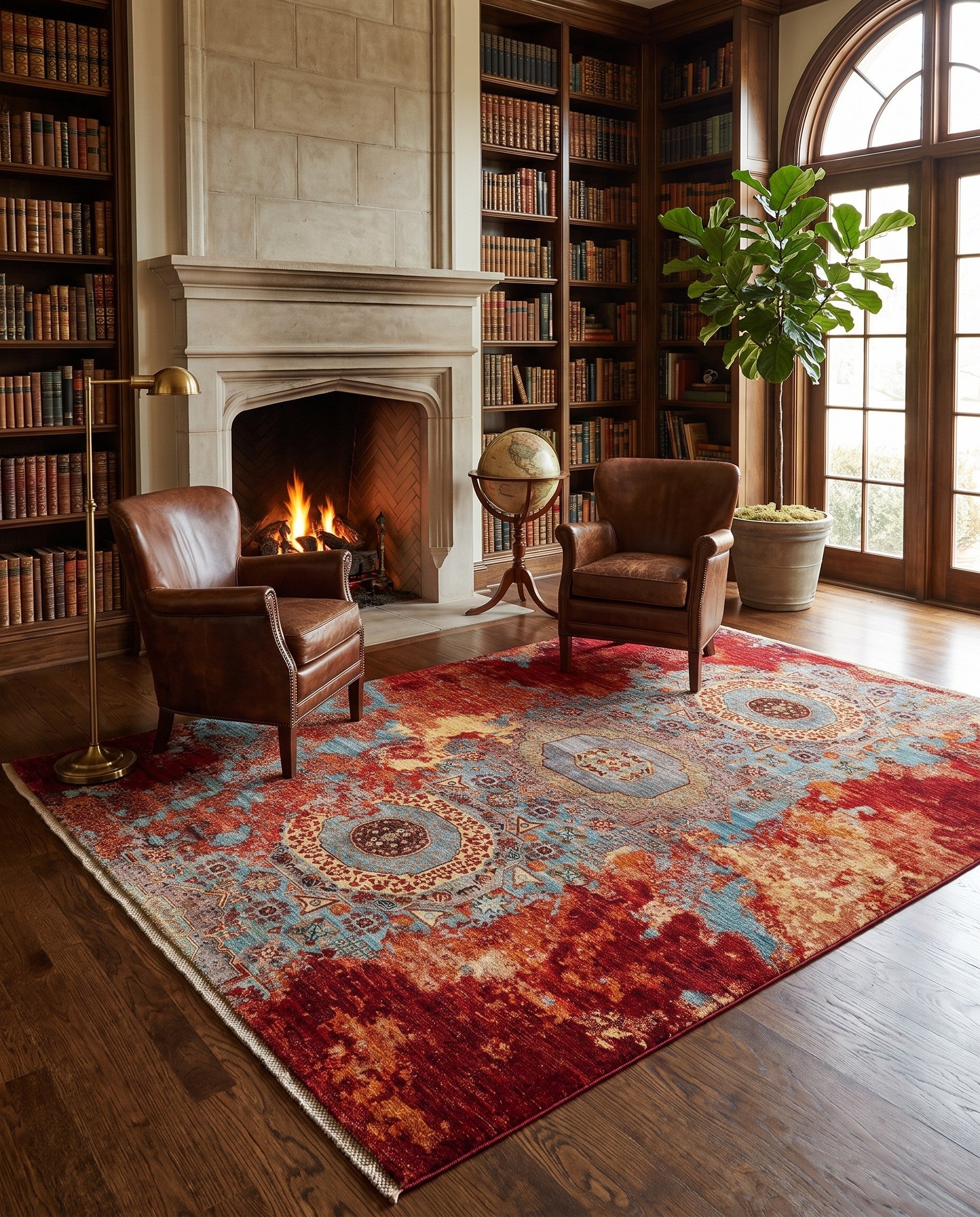 5' 10 x 8' Hand Knotted Mamluk Ziegler Rug