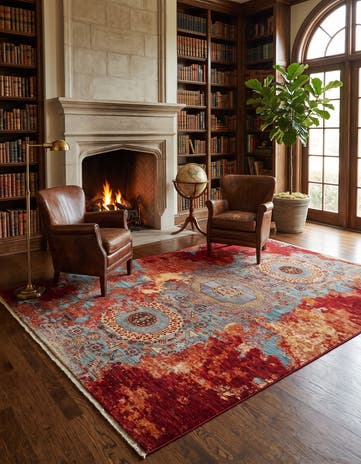 5' 10 x 8' Hand Knotted Mamluk Ziegler Rug