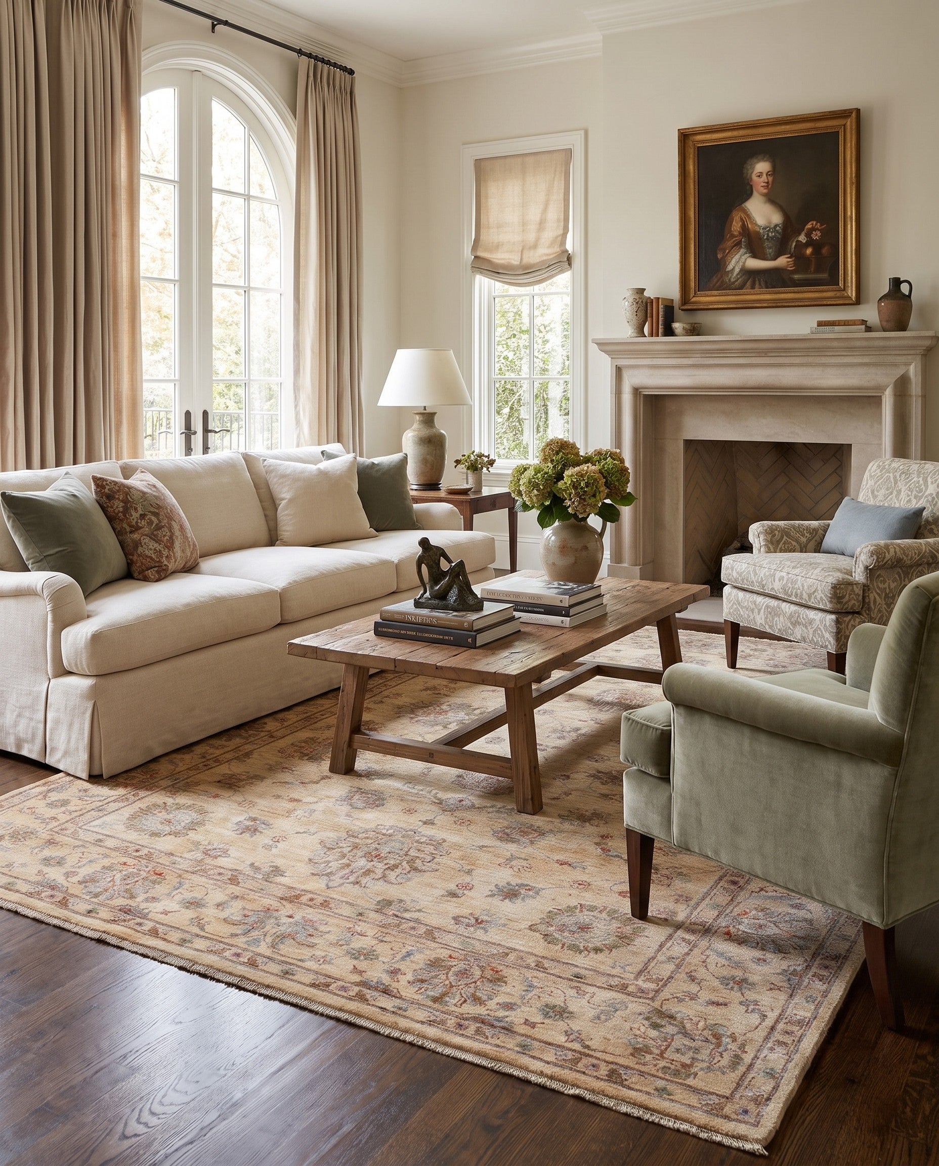 5' 11 x 8' 4 Hand Knotted Ziegler Rug