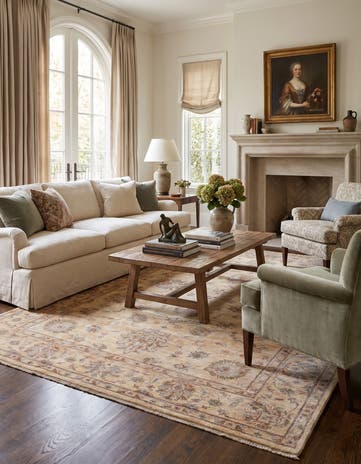 5' 11 x 8' 4 Hand Knotted Ziegler Rug
