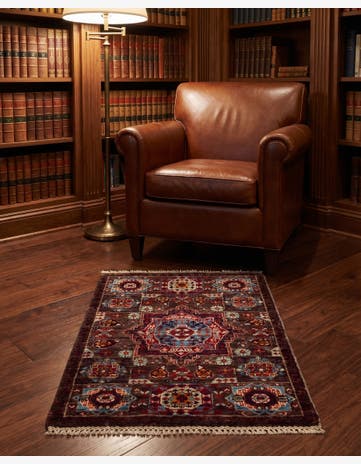 2' 1 x 3' Hand Knotted Mamluk Ziegler Rug