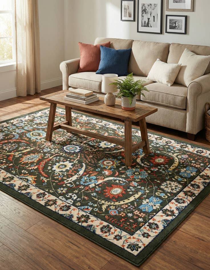 Detail image of  5' 3 x 8' Neda Rug