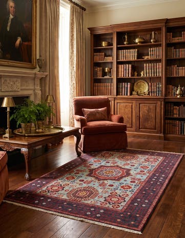 3' 5 x 5' Hand Knotted Mamluk Ziegler Rug