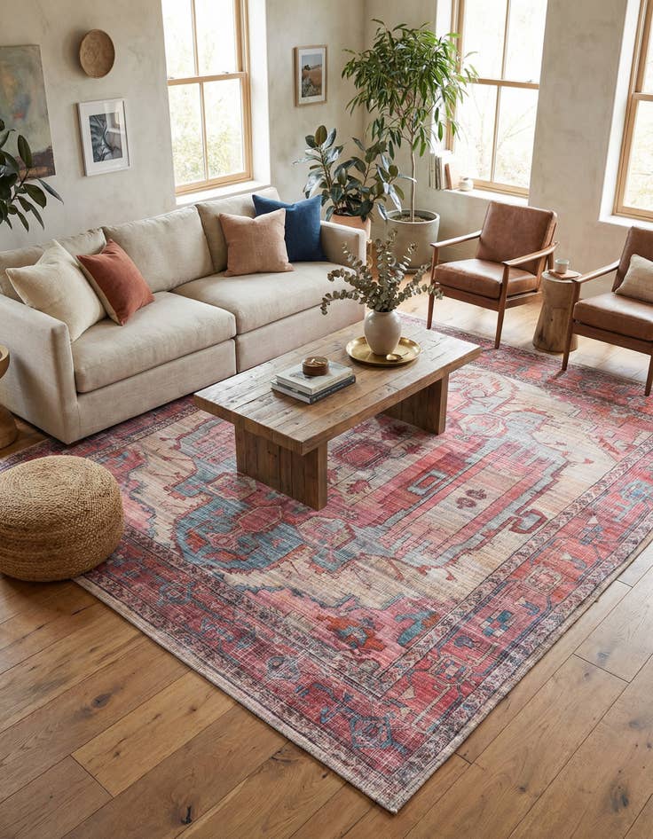 Detail image of 10' 6 x 10' 6  Washable Maahru Square Rug