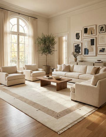 9' 6 x 12' 10 Hand Knotted Darya Wool Rug