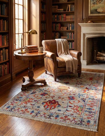 3' 5 x 5' 4 Hand Knotted Ariana Ziegler Rug