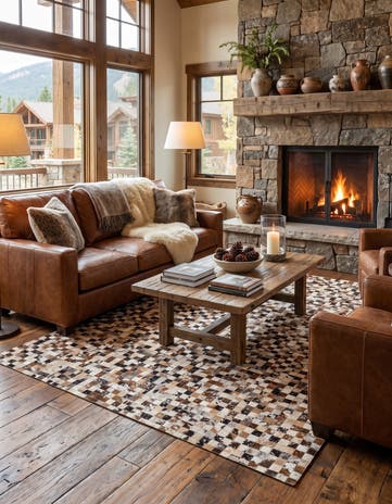 5' x 8' Cowhide - Patchwork Rug
