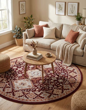 7' 10 x 7' 10 Kamala Washable Round Rug