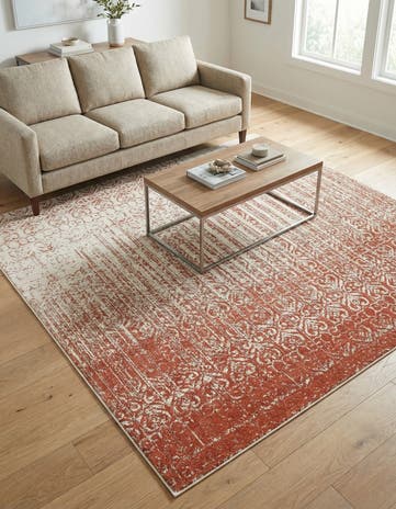 Red Loft Square Rug