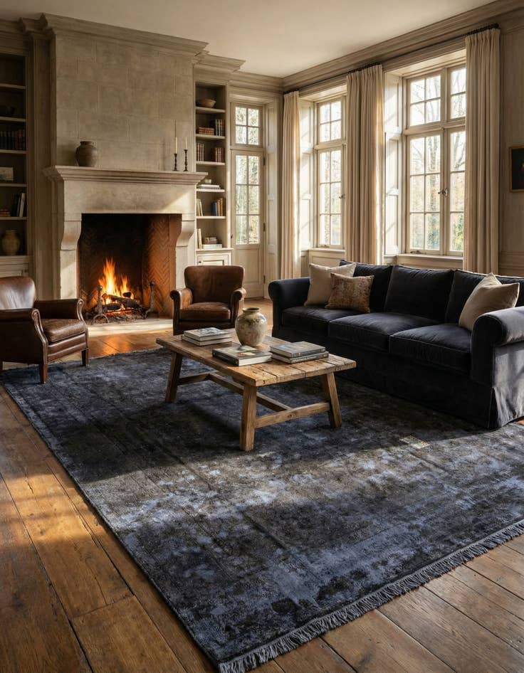 Detail image of 8' 8 x 12' Hand Knotted Ultra Vintage Persian Wool Rug