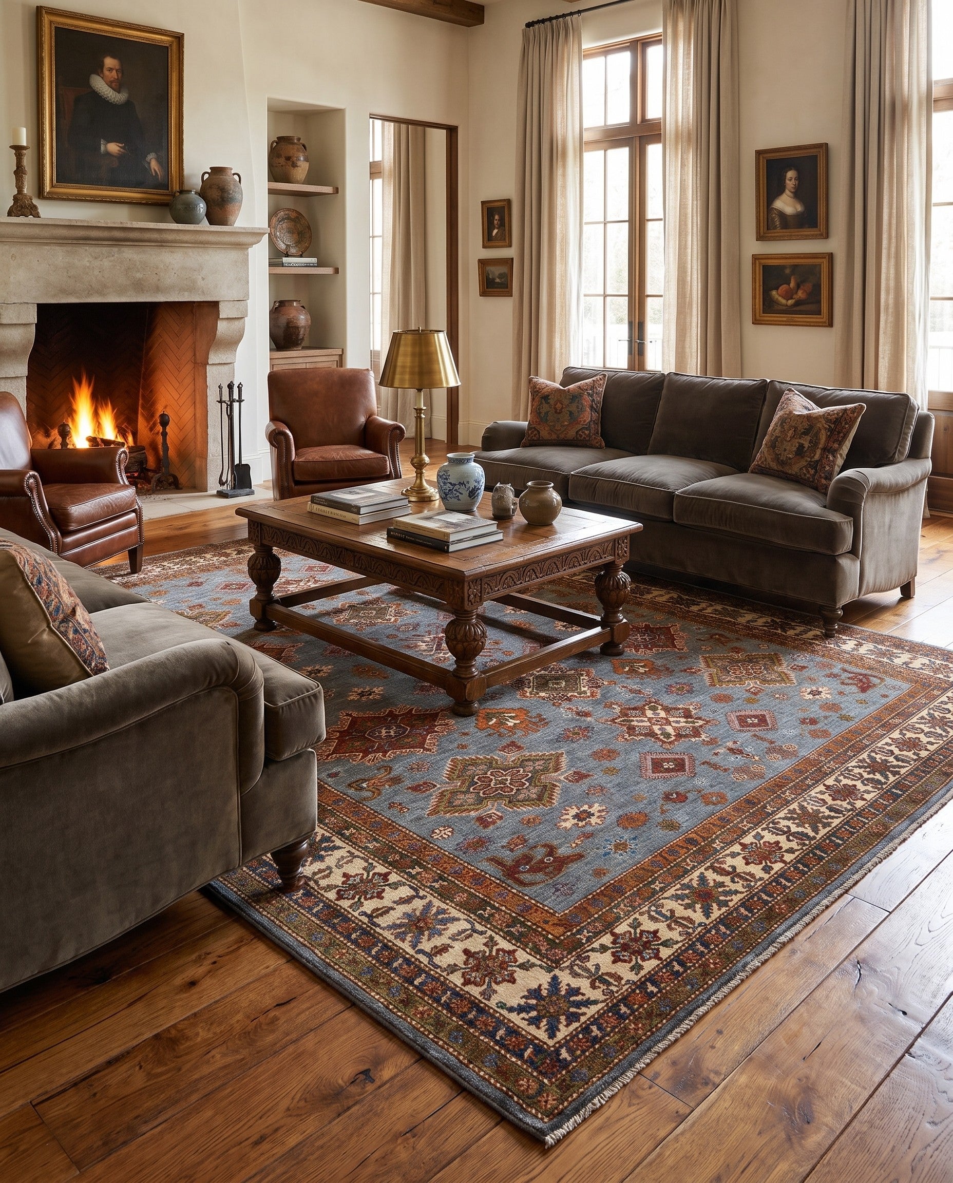 8' 1 x 9' 8 Hand Knotted Kazak Rug