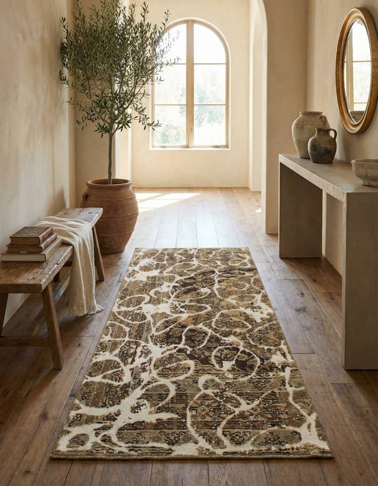 Detail image of 3' 5 x 6' 9 Hand Knotted Ultra Vintage Persian Wool Runner Rug