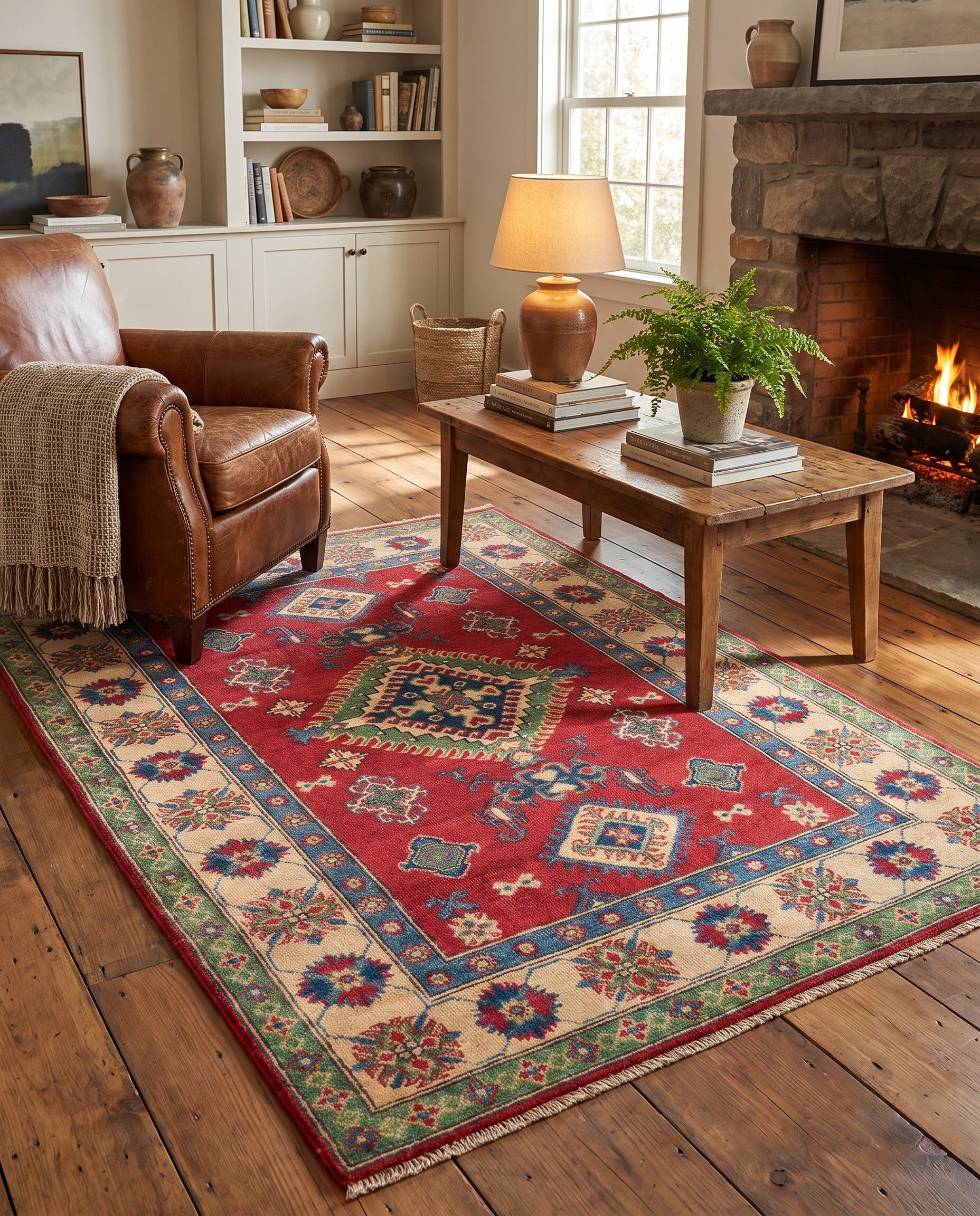 4' 2 x 6' Hand Knotted Kazak Rug