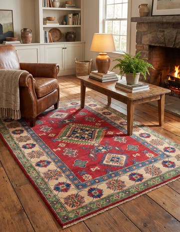 4' 2 x 6' Hand Knotted Kazak Rug