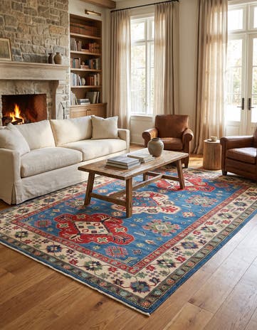 6' 9 x 9' 9 Hand Knotted Kazak Rug