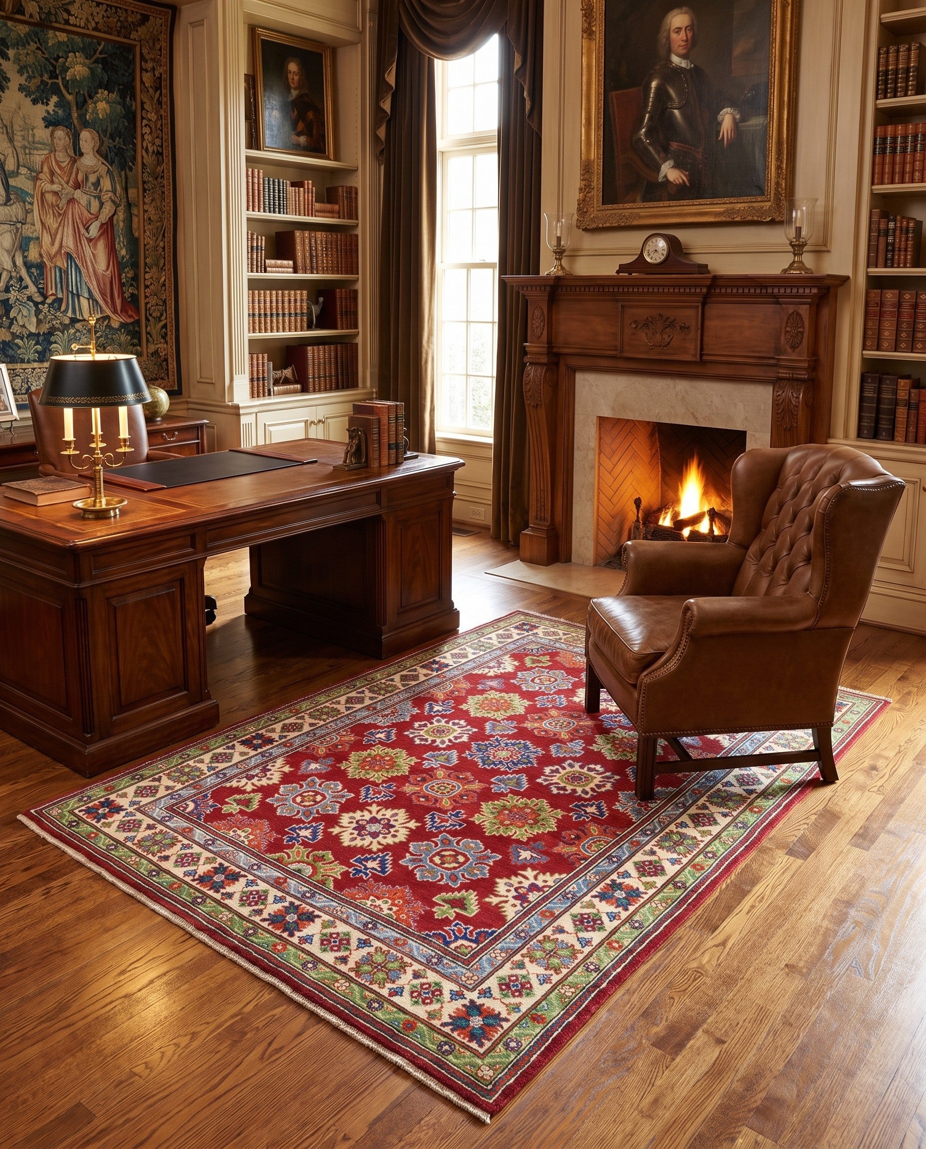 5' x 6' 10 Hand Knotted Kazak Rug