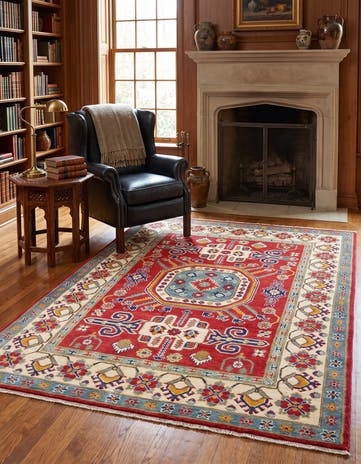 4' 10 x 6' 8 Hand Knotted Kazak Rug