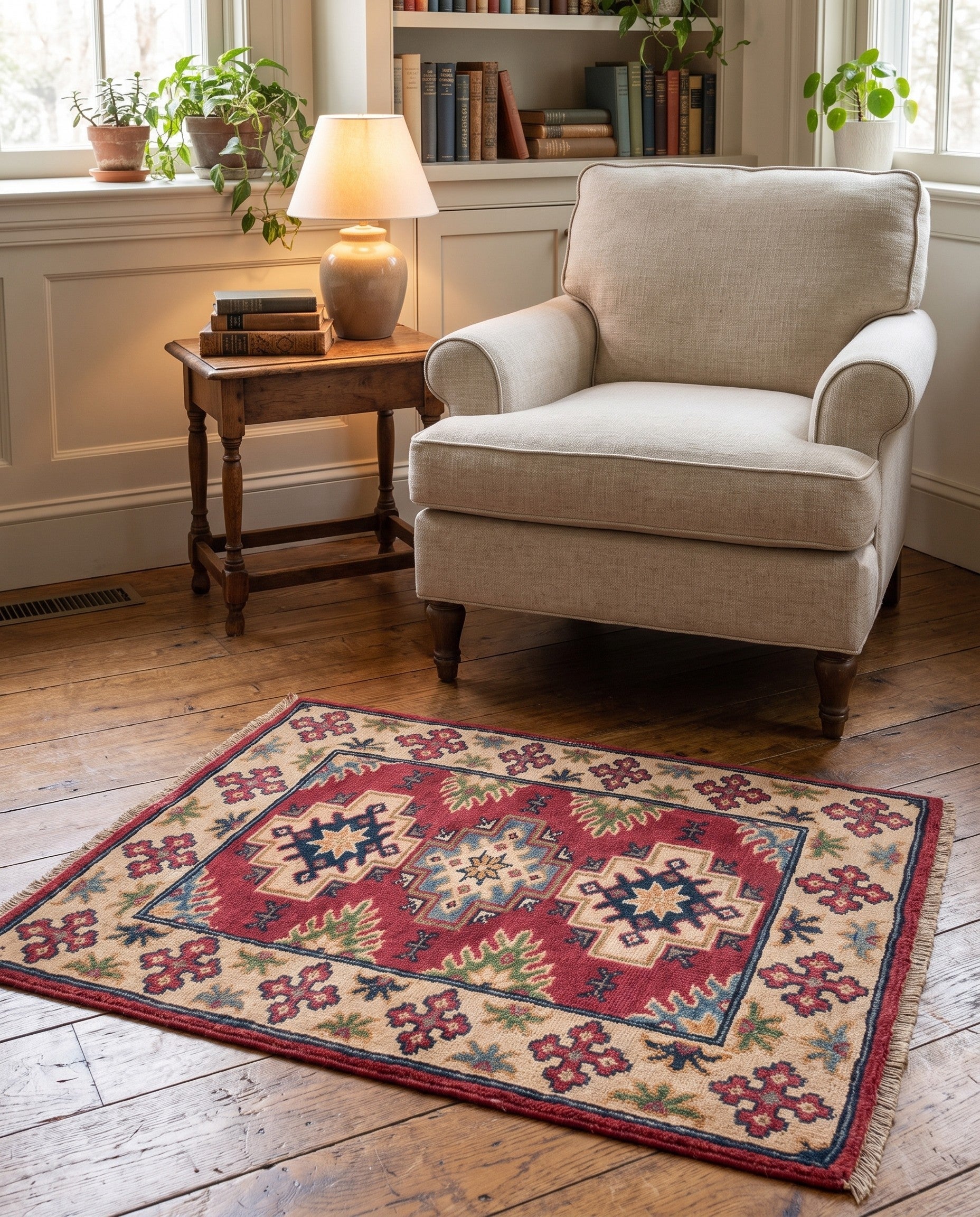 2' 2 x 2' 11 Hand Knotted Kazak Rug