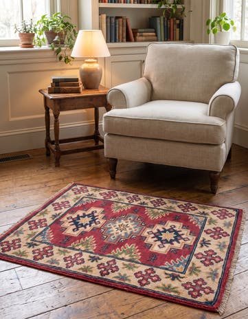 2' 2 x 2' 11 Hand Knotted Kazak Rug