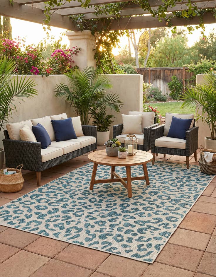 Detail image of 5' 3 x 8' Washable Safari Indoor / Outdoor Rug