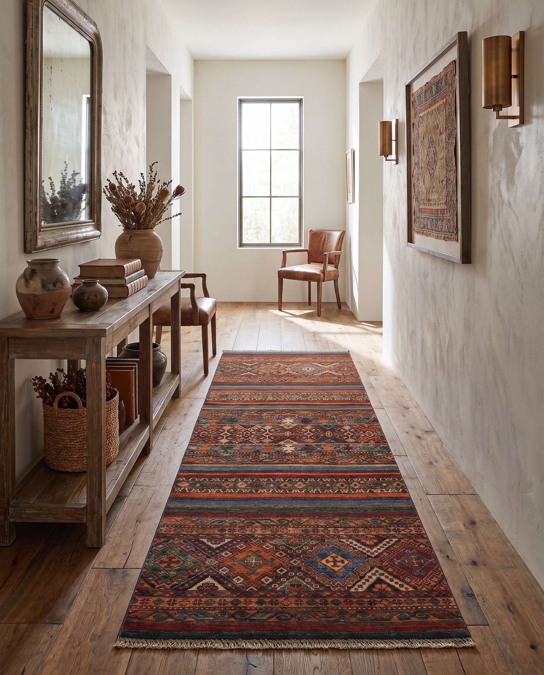 2' 6 x 6' 11 Hand Knotted Kazak Runner Rug