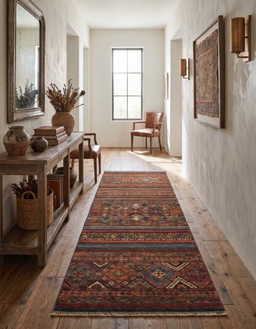 2' 6 x 6' 11 Hand Knotted Kazak Runner Rug
