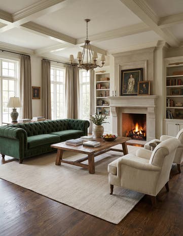 Vanilla Bean Hand Woven Jill Zarin English Manor Farmhouse Wool Square Rug