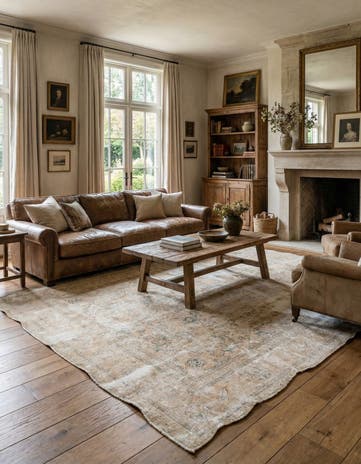 9' 7 x 13' Hand Knotted Ultra Vintage Persian Wool Rug