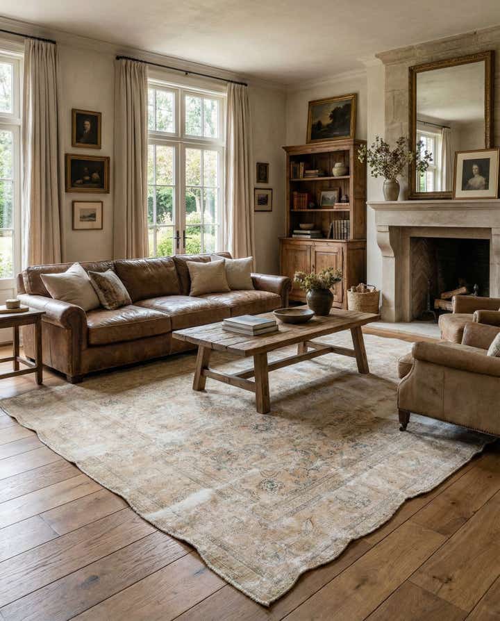 9' 7 x 13' Hand Knotted Ultra Vintage Persian Wool Rug