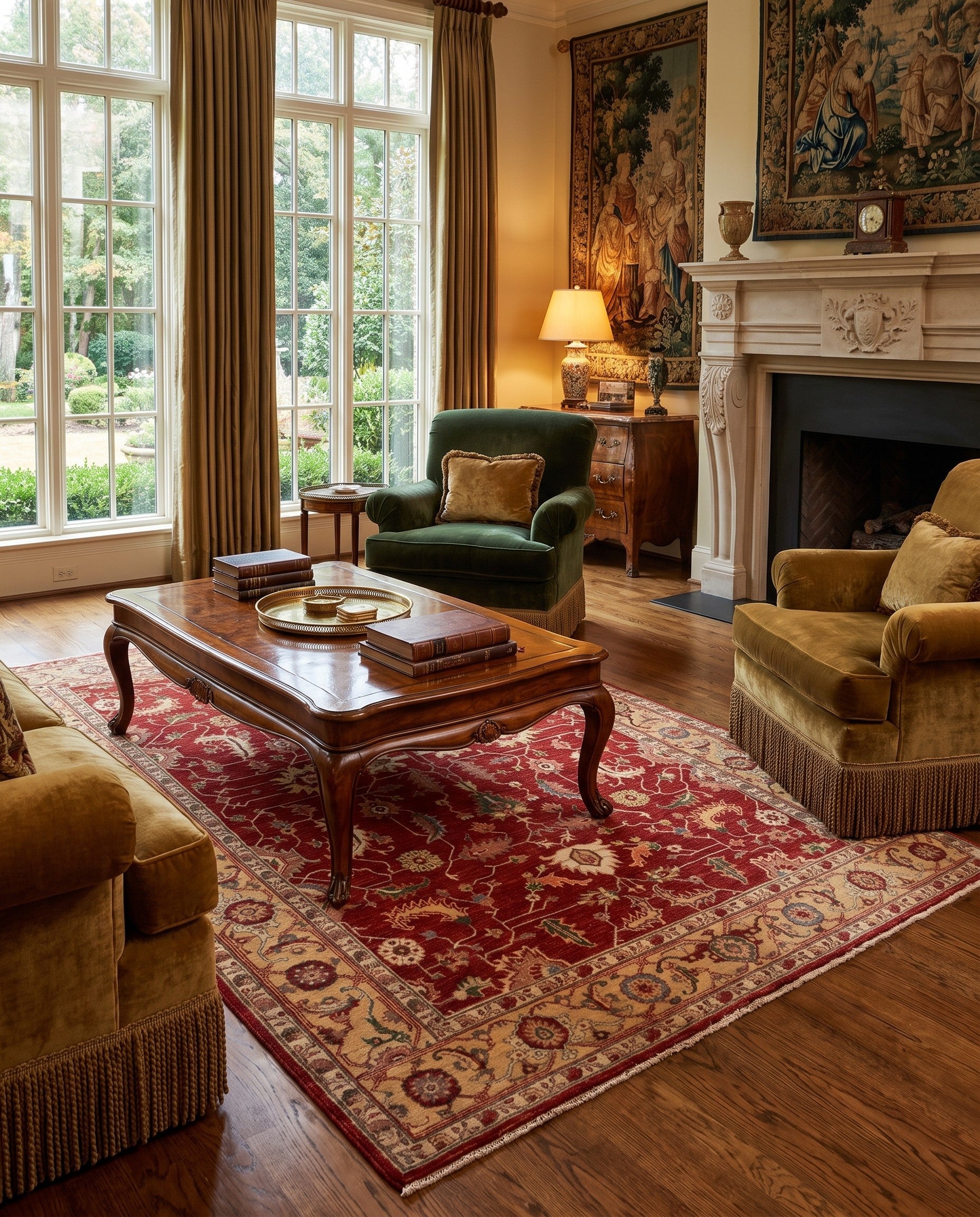 5' 9 x 9' Hand Knotted Ziegler Rug